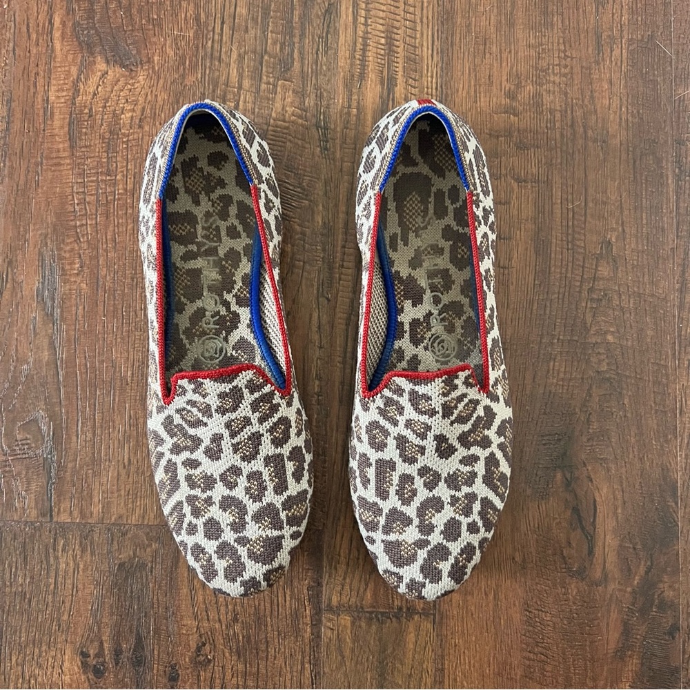 Rothy’s Mocha Spot Leopard Print Loafers